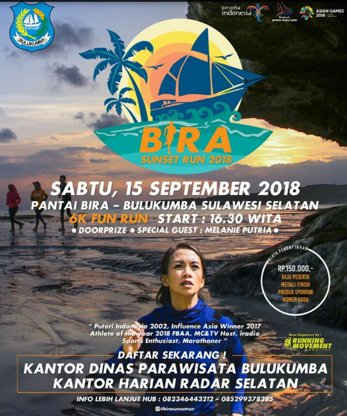 Melani Putria Akan Meriahkan Bira Sunset Run 