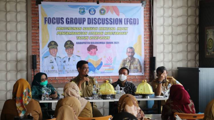 Tingkatkan Minat Baca Masyarakat, Dinas Pendidikan Kabupaten Bulukumba Gelar FGD