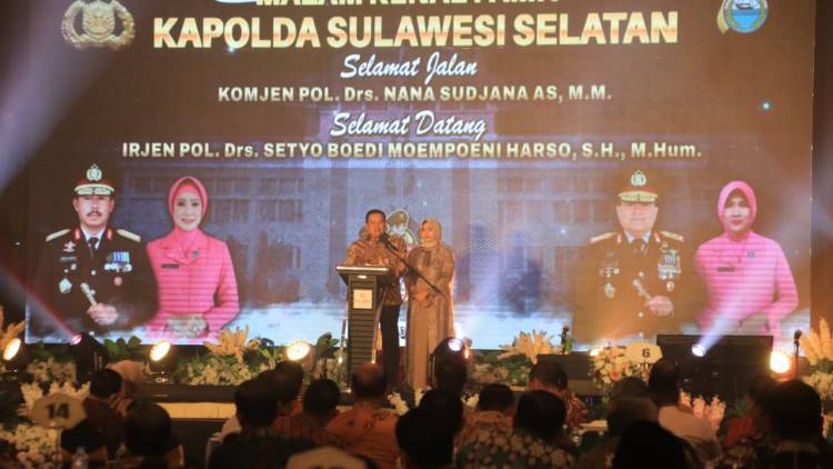 Bupati Andi Utta Hadiri Malam Kenal Pamit Kapolda Sulawesi Selatan