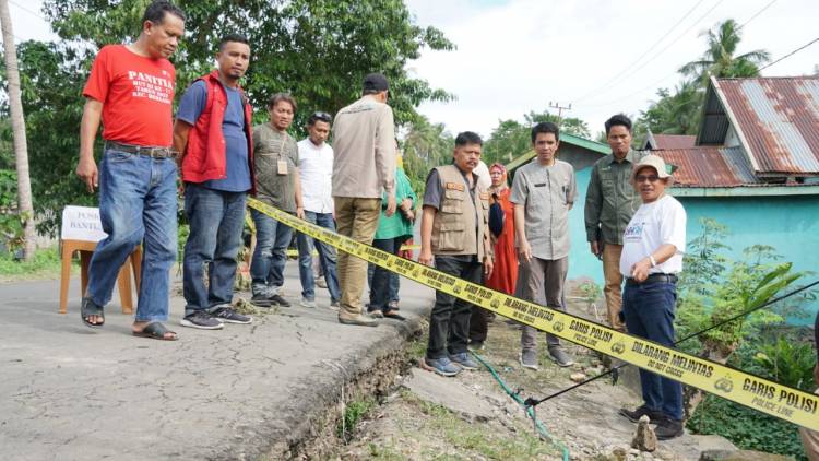 Tanah Bergeser di Herlang, Sekda Ali Saleng : Akan Dikaji Pihak Unhas