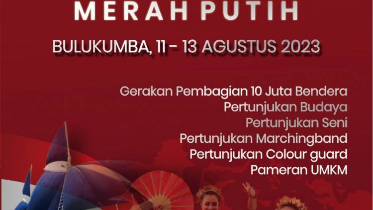 Festival Budaya Iringi Puncak Gerakan Pembagian 10 Juta Bendera di Bulukumba