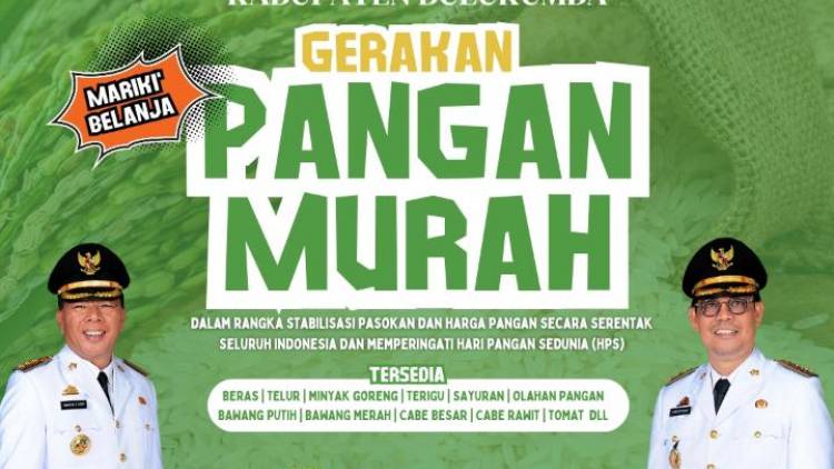 Sambut HPS, Besok Gerakan Pangan Murah Digelar di Taman Kota  