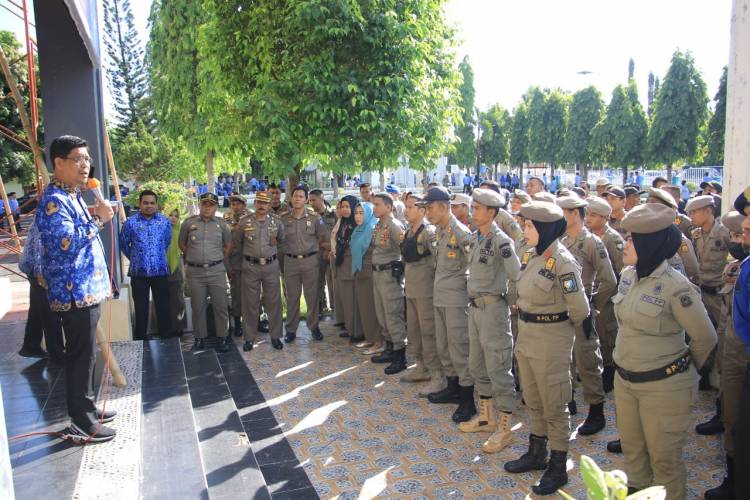 Jelang Porprov, Wabup Kumpulkan Satpol PP. Ini Harapannya.