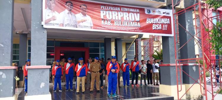 'Bulukumba Berprestasi' Menggema di Pelepasan Kontingen Porprov Sulsel 2022