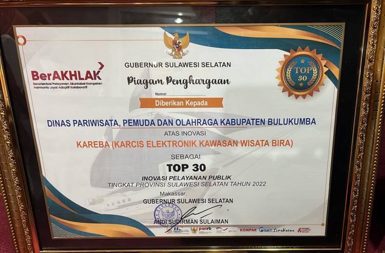 Kareba Masuk Top 30 Inovasi Sulsel