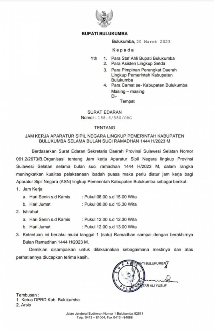 Jam Kerja ASN Dikurangi Selama Ramadan