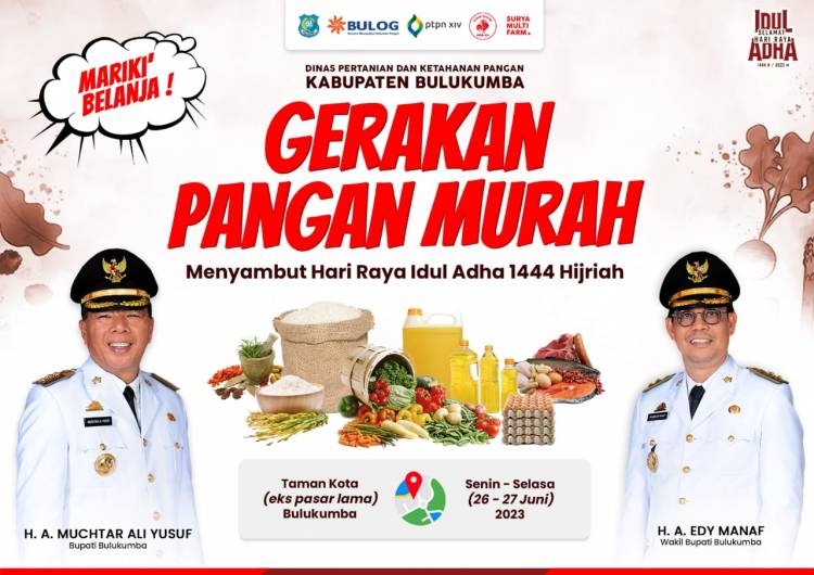 Senin Besok, Ada Gerakan Pangan Murah di Bulukumba
