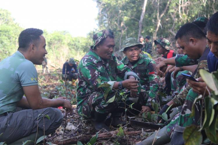 Senda Gurau, Cara Prajurit Satgas TMMD Lepas Lelah