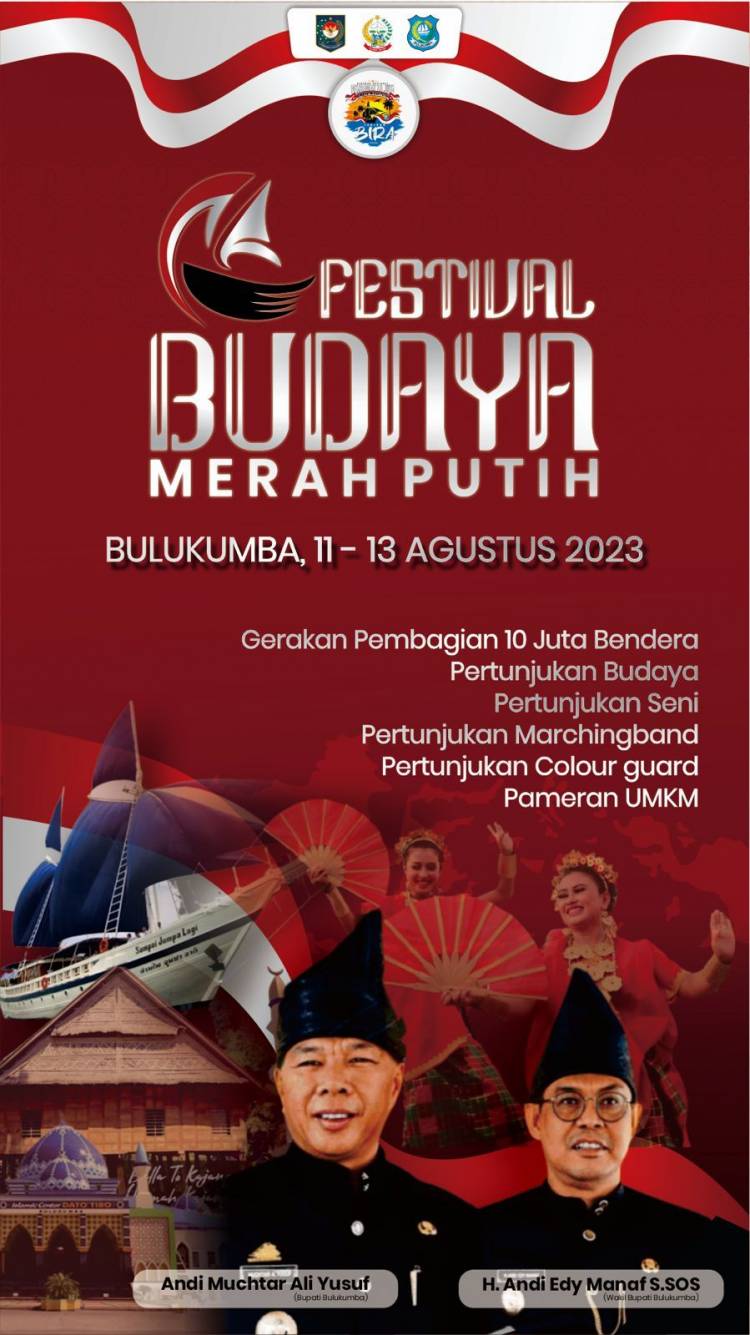 Festival Budaya Iringi Puncak Gerakan Pembagian 10 Juta Bendera di Bulukumba