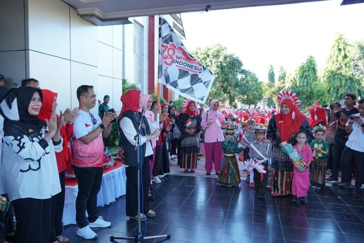 750 Anak Didik TK PAUD Ikuti Karnaval Sambut HUT Kemerdekaan