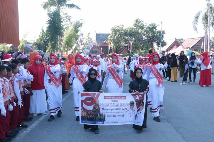 Meriahkan HUT RI, Wabup Edy Manaf Lepas Gerak Jalan Indah 