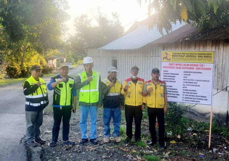 Ruas Jalan Bontorannu-Ulutedong Mulai Dikerjakan, Target Selesai Desember 