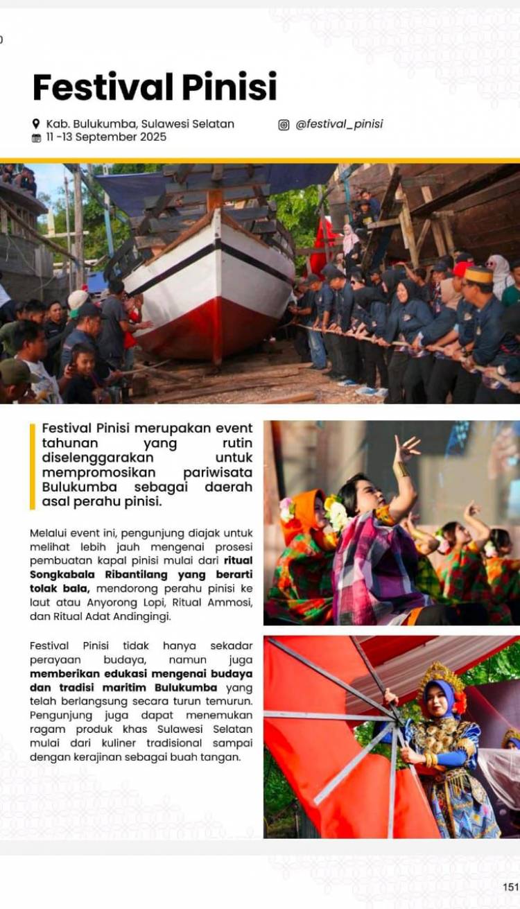 Masuk KEN, Festival Pinisi 2025 Siap Digelar 11-13 September di Bulukumba