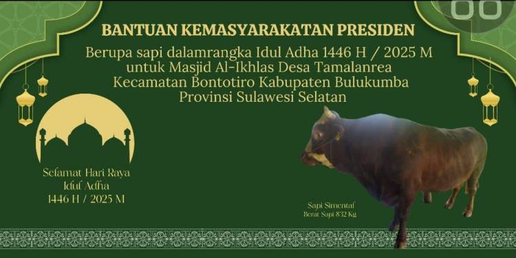 Bulukumba Berkurban Sebanyak 1.636 Ekor, Ada Kurban Bantuan Presiden RI
