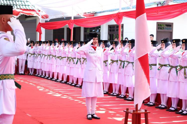 Paskibra Bulukumba Dikukuhkan, Siap Kibarkan Bendera di HUT RI 80