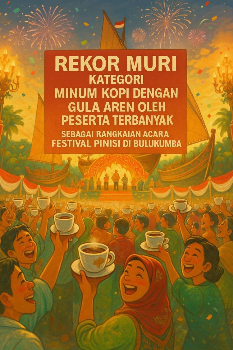 Festival Pinisi Bulukumba Target Pecahkan Rekor MURI Minum Kopi Gula Aren Peserta Terbanyak