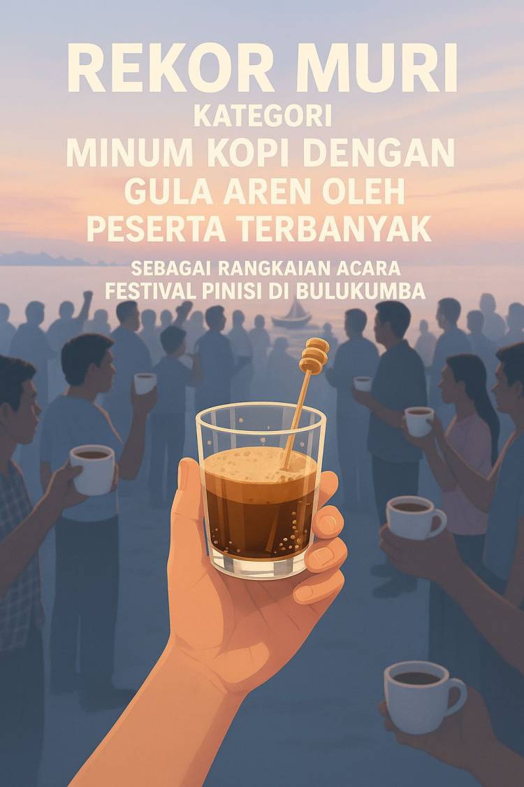 Festival Pinisi Bulukumba Target Pecahkan Rekor MURI Minum Kopi Gula Aren Peserta Terbanyak