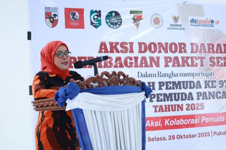 Srikandi PP Bulukumba Gelar Donor Darah dan Bagi Sembako Peringati Sumpah Pemuda dan HUT ke 42