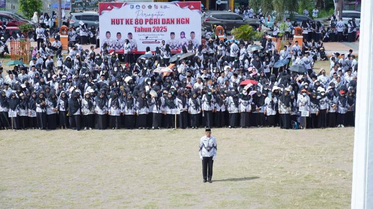 HUT PGRI, Bupati Andi Utta Luncurkan Koperasi Lentera Merah Putih