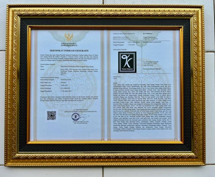 Lindungi Produk Lokal, Tiga Produk Unggulan Bulukumba Terima Sertifikat Indikasi Geografis