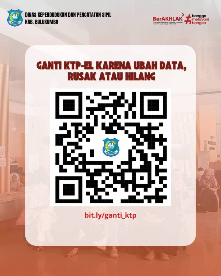 Layani Cetak KTP secara Online, Disdukcapil Bulukumba Tiadakan Antrian Manual