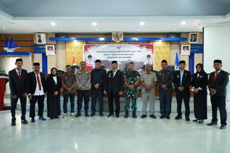 55 Anggota BPD Dilantik, Bupati Andi Utta Tekankan Sinergi Bangun Desa