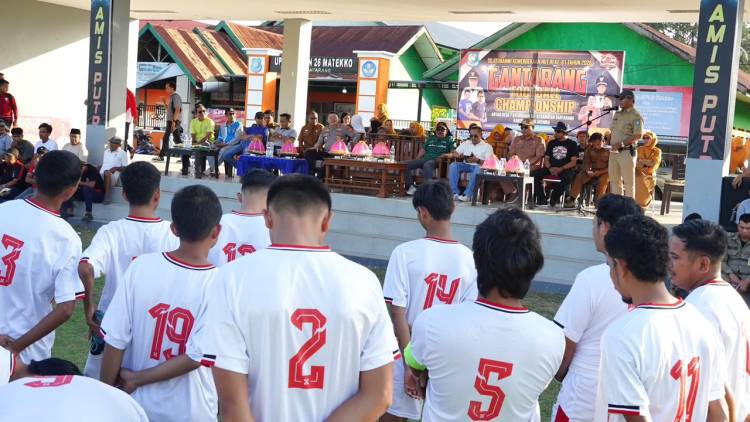 Jelang HUT ke-81 RI, Bupati Andi Utta Buka Turnamen Sepakbola di Gantarang