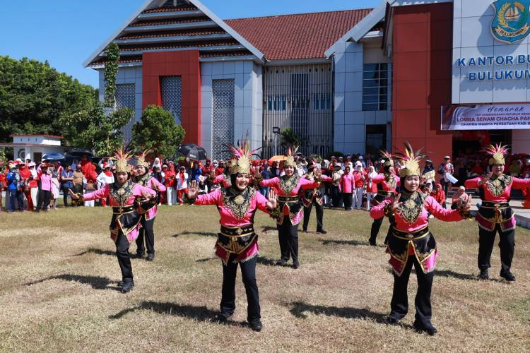 Meriahkan HUT RI, Dharma Wanita Gelar Lomba Senam Kreasi TP PKK Bulukumba